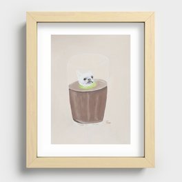 Frenchie in Coffee Recessed Framed Print