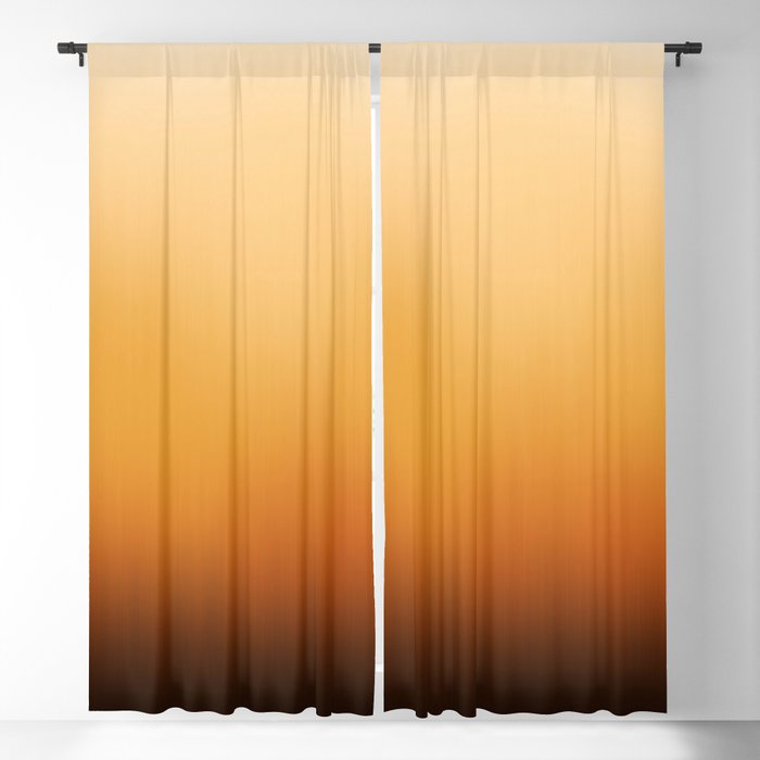 Orange fire ombre minimal Blackout Curtain