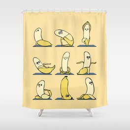 Banana Yoga Shower Curtain