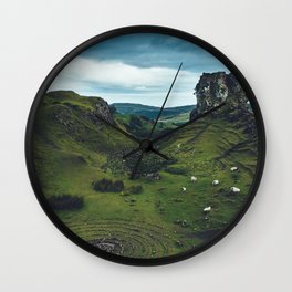 Fairy Glen Wall Clock | Digital, Travel, Fairyglen, Nature, Skye, Landscape, Color, Isleofskye, Photo, Scotland 