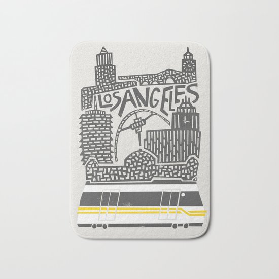 Los Angeles City Print Bath Mat