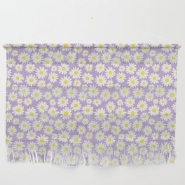 Daisy flowers pattern. Digital Illustration background Wall Hanging