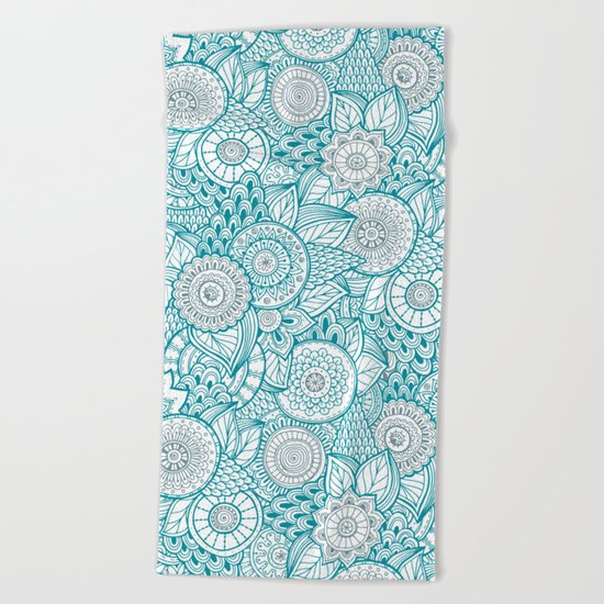 BOHO TURQUOISE PATTERN Beach Towel