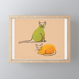 Fruit Cats Framed Mini Art Print