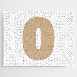 0 (Tan & White Number) Jigsaw Puzzle