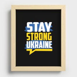 Stay Strong Ukraine Recessed Framed Print