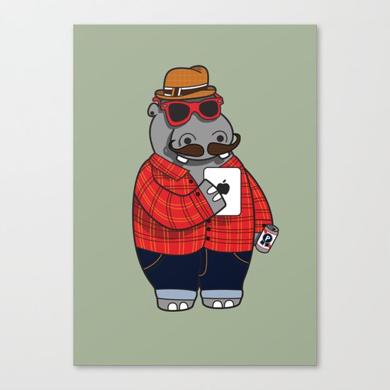 Hipposter Canvas Print