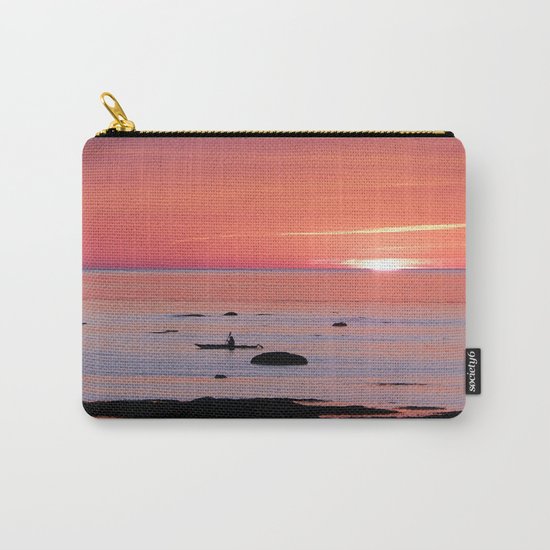 Kayaker and Bird at Last Light Carry-All Pouch