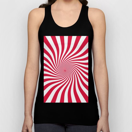 Swirl (Crimson/White) Unisex Tank Top
