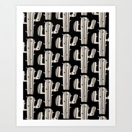 Desert Cactus Pattern 861 Art Print