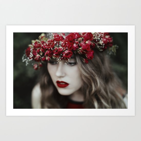 Red rose Art Print