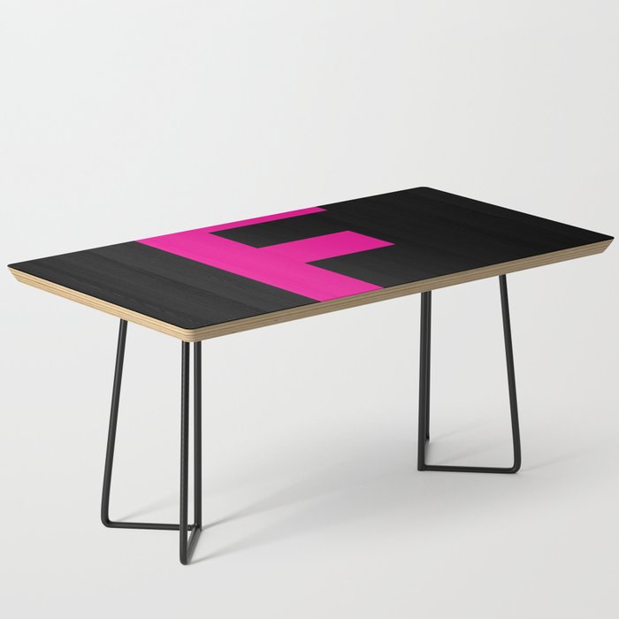 Letter F (Magenta & Black) Coffee Table