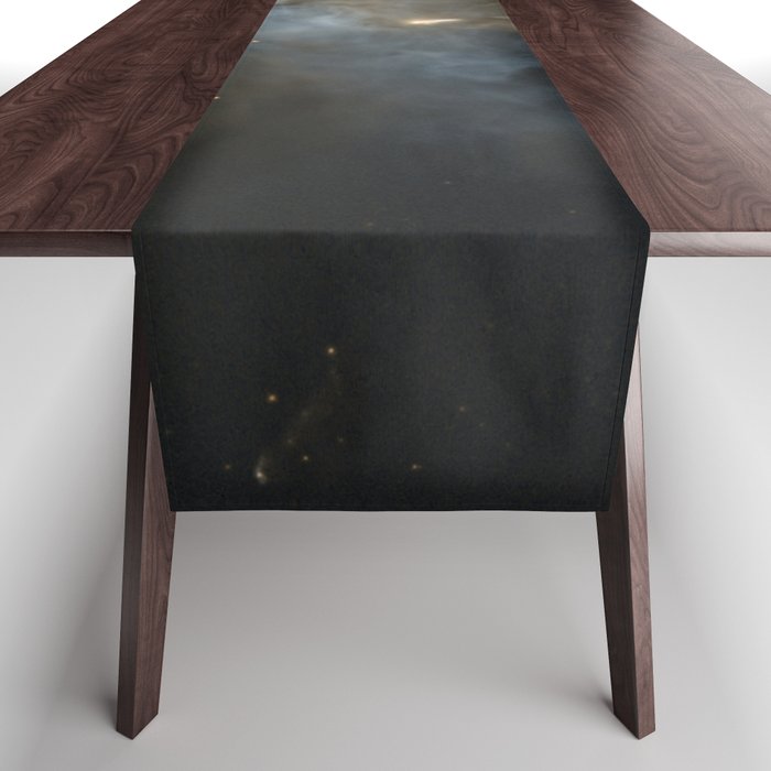 Flying Bat Shadow Formation Outer Space Galaxy Table Runner