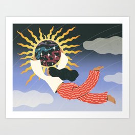 Swept Away by the Magic of the Eclipse Art Print