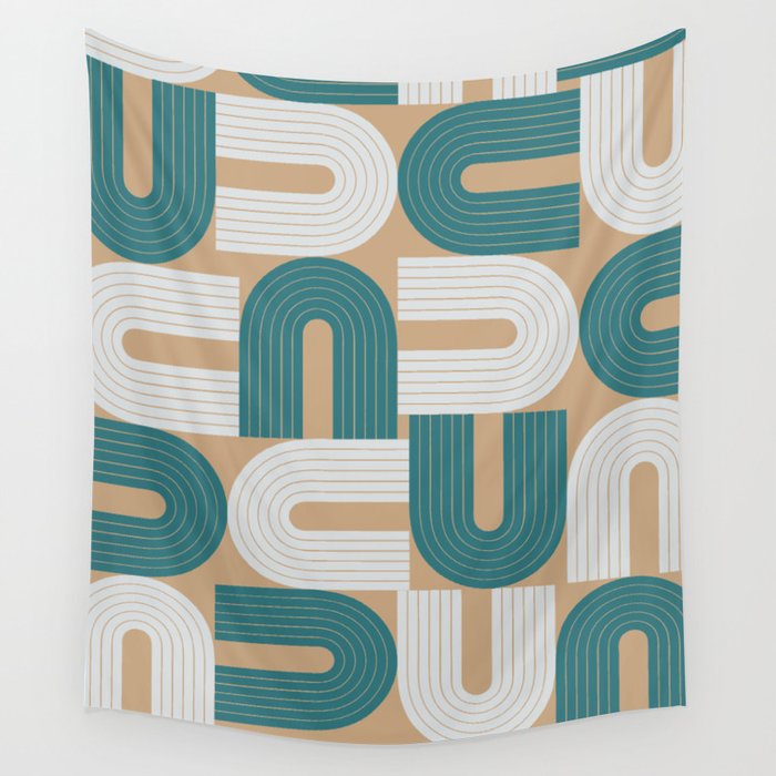 Abstraction_NEW_SUN_SUMMER_WAVE_PATTERN_POP_ART_0316A Wall Tapestry