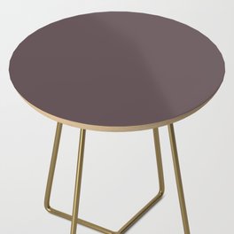 Deep Dark Purple Solid Color PPG Carob Chip PPG1047-7 - All One Single Shade Hue Colour Side Table