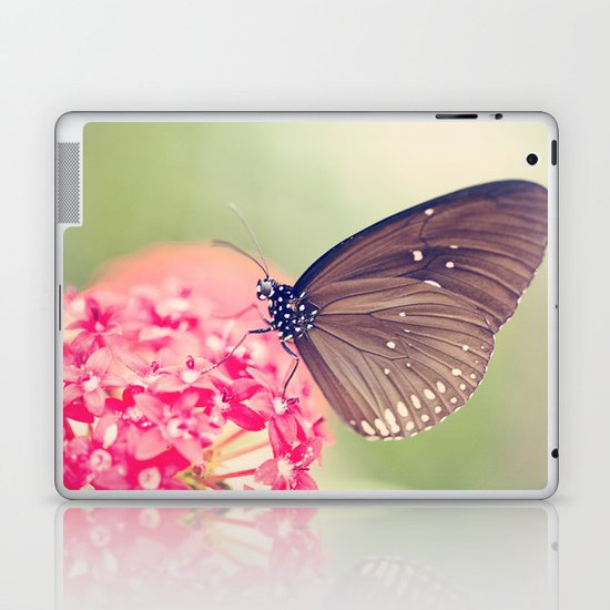 Spotted Black Crow Butterfly Laptop & iPad Skin