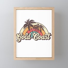 Gold Coast beach city Framed Mini Art Print
