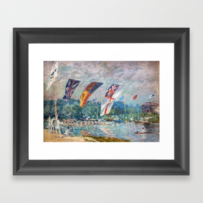 Alfred Sisley - Regatta at Molesey Framed Art Print