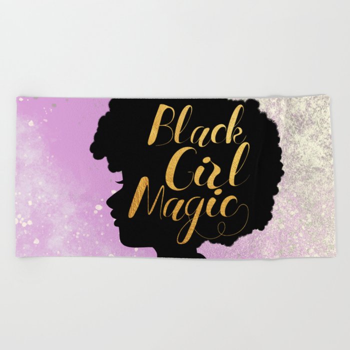 Little Miss Black Girl Magic Beach Towel