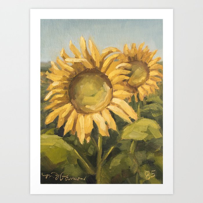 sunflower field Art Print