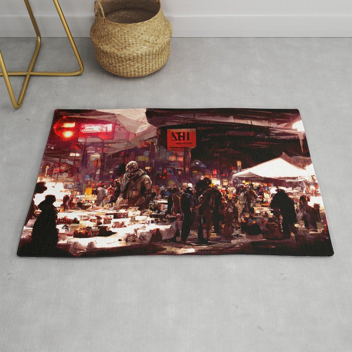 Post-Apocalyptic street market Rug