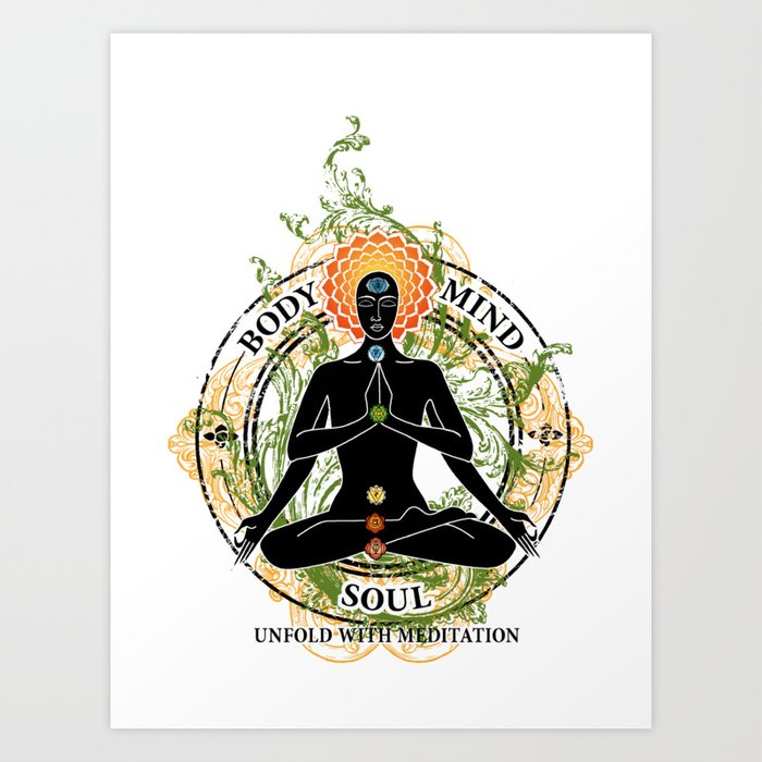 Yoga Mind Body And Soul Kundalini Art Print By Rsrlive Arts Society6