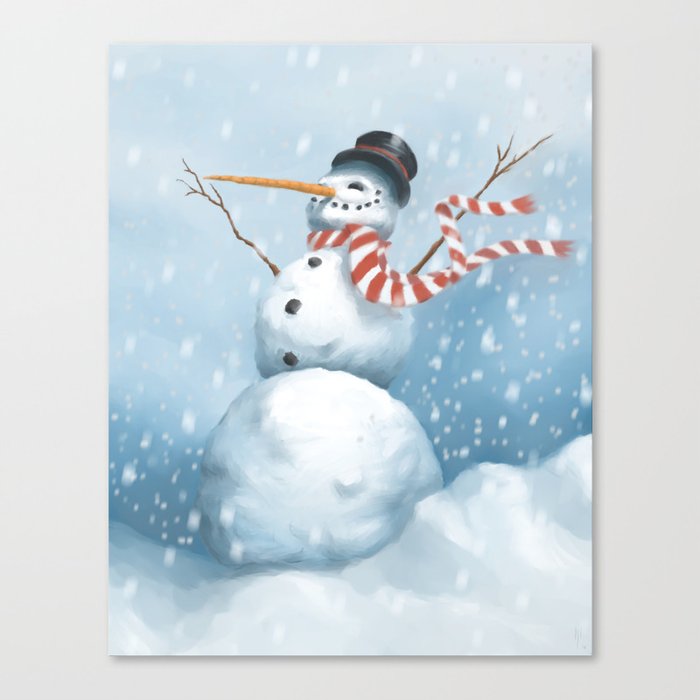Snowman Canvas Print
