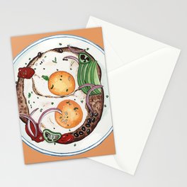 Black beans breakfast Stationery Cards