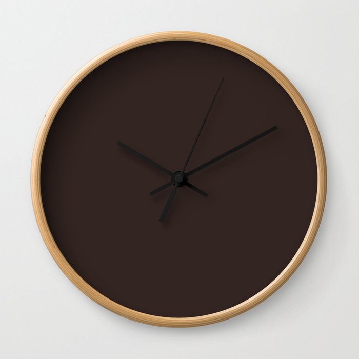 Eagle Eye ~ Cocoa Brown Coordinating Solid Wall Clock