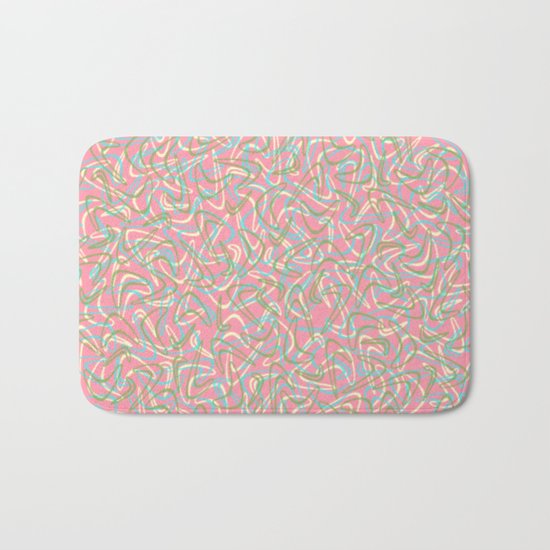 Boomerang Pink Bath Mat