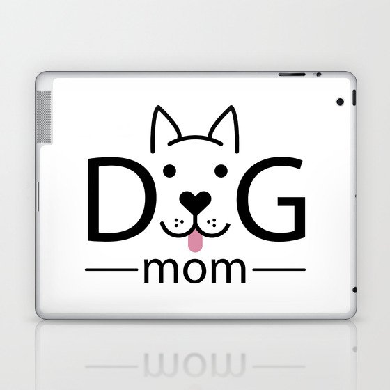 Dog mom logo Laptop & iPad Skin