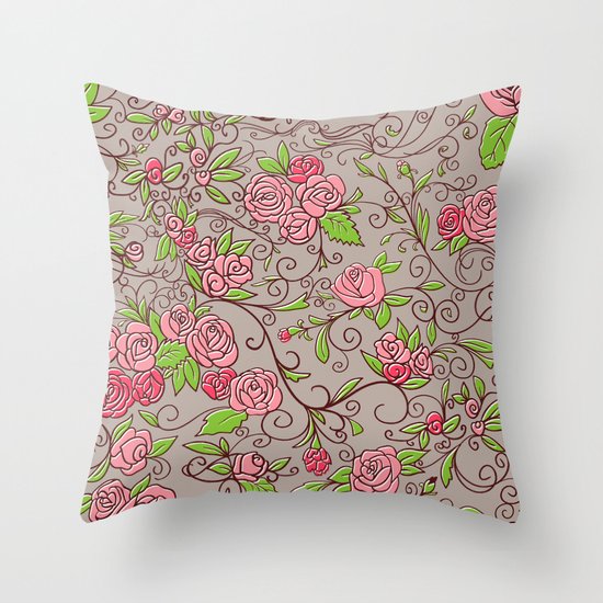 Floral Throw Pillow