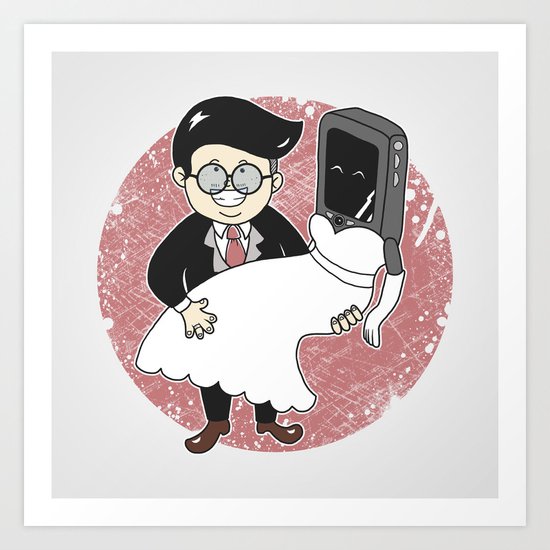 Geek in Love Art Print