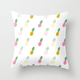 Pineapple Pattern by TinyTiniDesign Throw Pillow