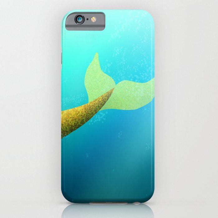Underwater Swimming Mermaid Fins Yellow iPhone Case