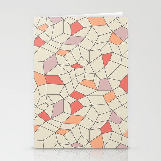 mod colorblock mesh Stationery Cards