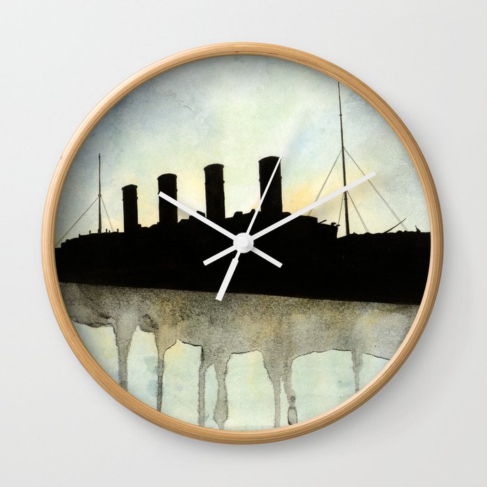 Titanic watercolour Wall Clock