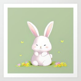 Cute bunny Art Print
