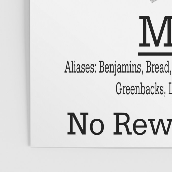 Benjamins bread sales money bag