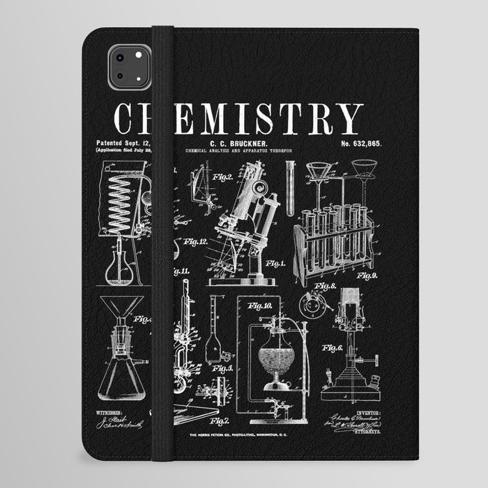 Chemistry Teacher Student Science Laboratory Vintage Patent iPad Folio Case