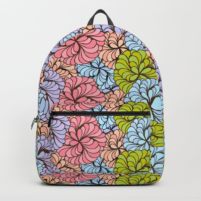 bright green and pink dahlia sun lovers courtyard garden flowers Backpack