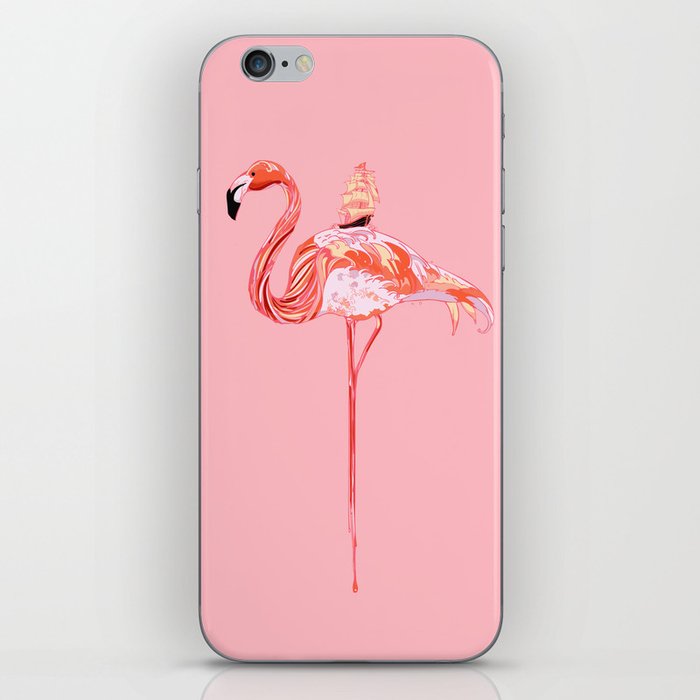 Flamingo & Sea iPhone Skin