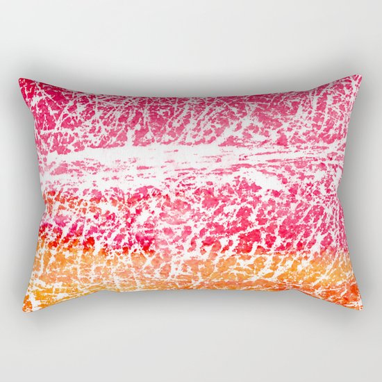 Red and yellow abstract texture Rectangular Pillow