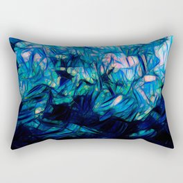 Feel The Blue Rectangular Pillow