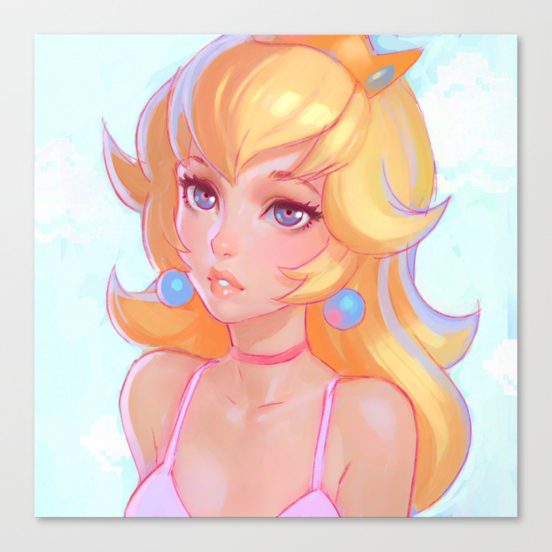 Princess Peach Canvas Print By Kr0npr1nz Society6