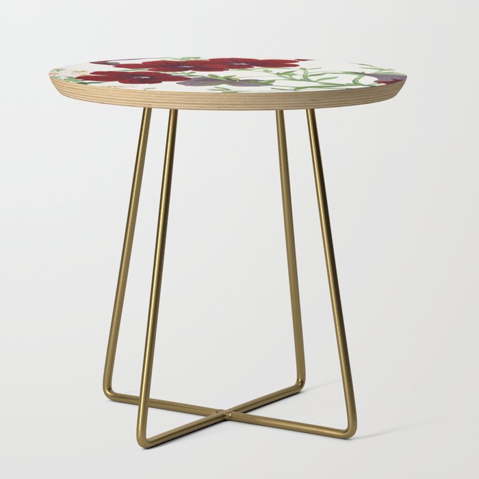 Matricaria & salpiglossis flower Side Table