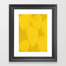 Abstract shapes-yellow gold Framed Art Print