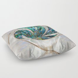 Nautilus Shells - Abalone and Pearl Floor Pillow