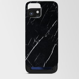 Modern Black Marble  iPhone Card Case